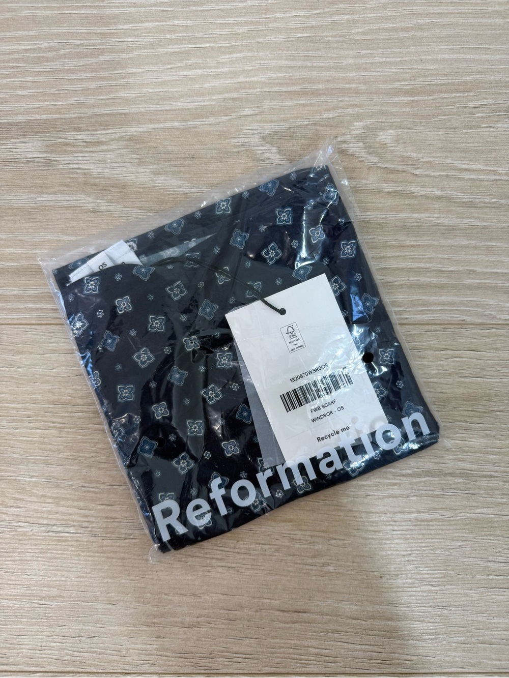 NEW Reformation FWB Silk Windsor Scarf